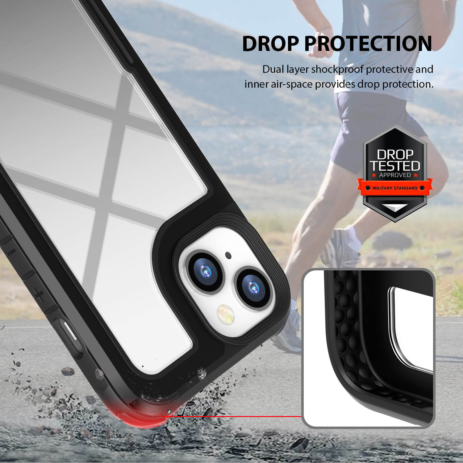 Tough On iPhone 13 Case Iron Shield Black