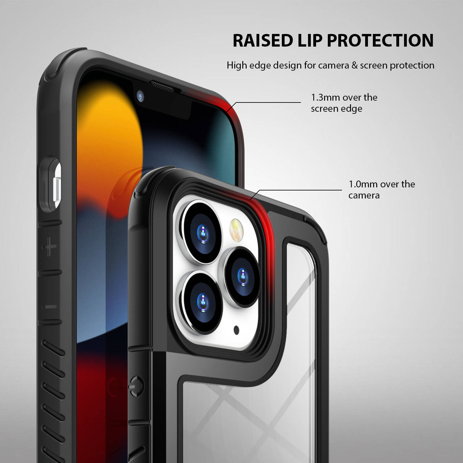 Tough On iPhone 13 Pro Max Case Iron Shield Black