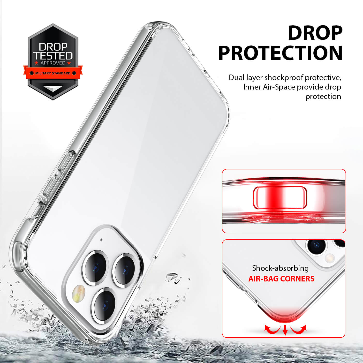 Tough On iPhone 13 Pro Case Air Clear