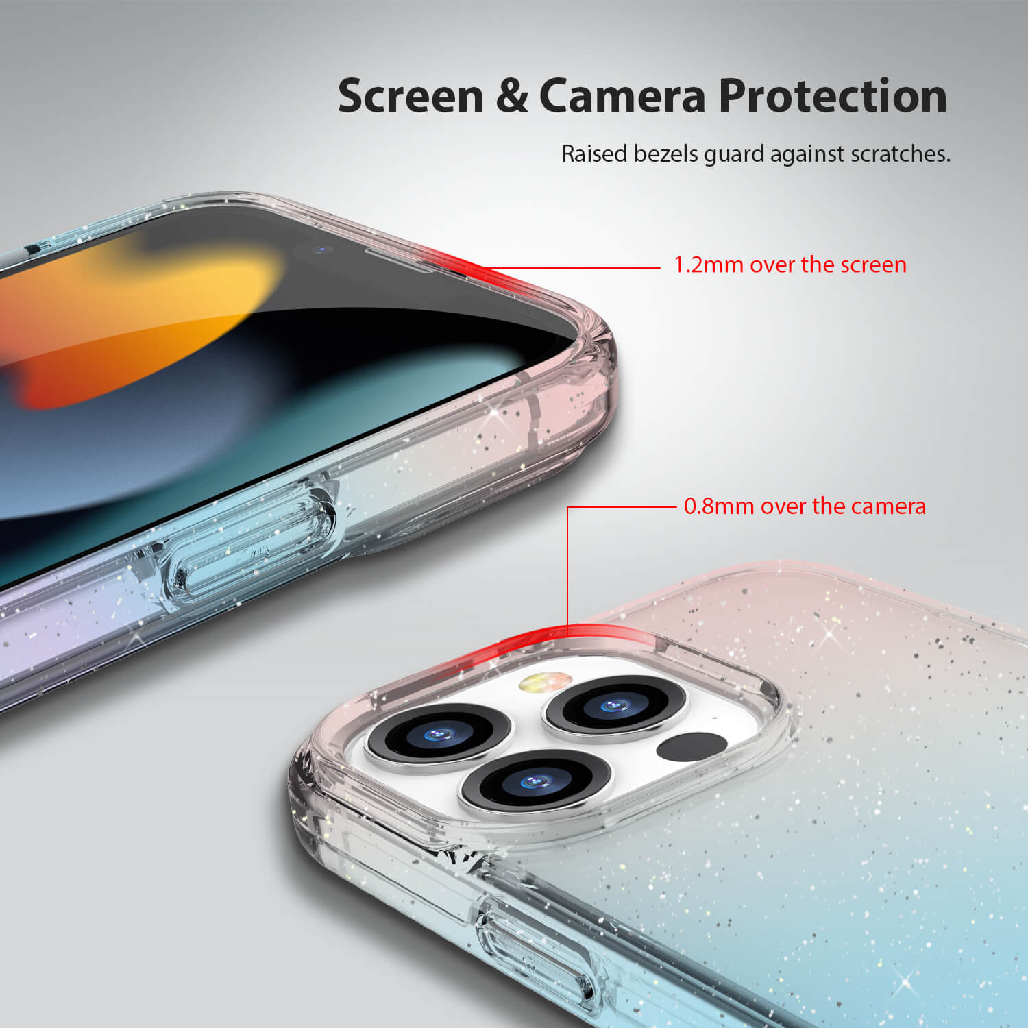 Tough On iPhone 13 Pro Case Glitter Iridescent