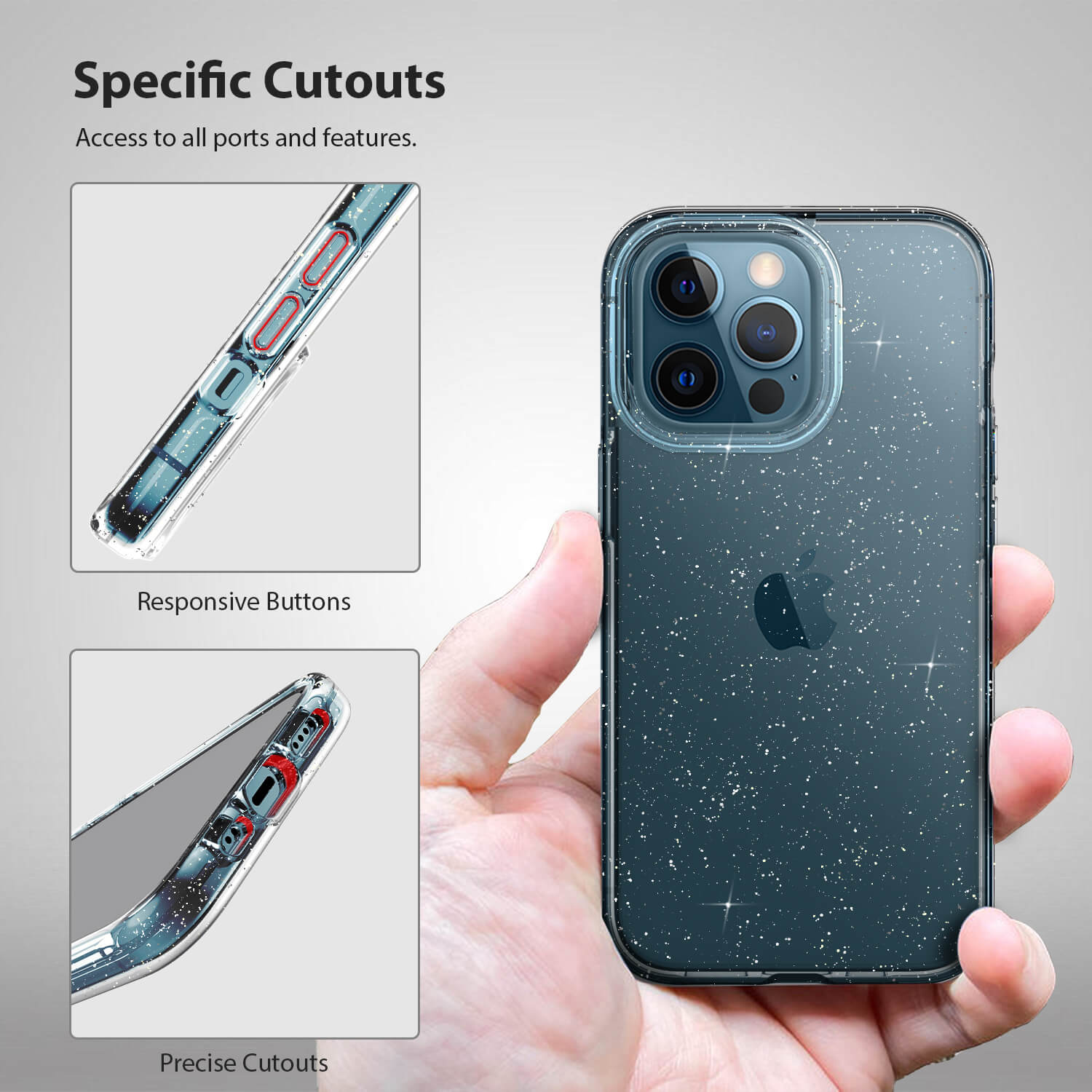 Tough On iPhone 13 Pro Max Case Glitter Stardust