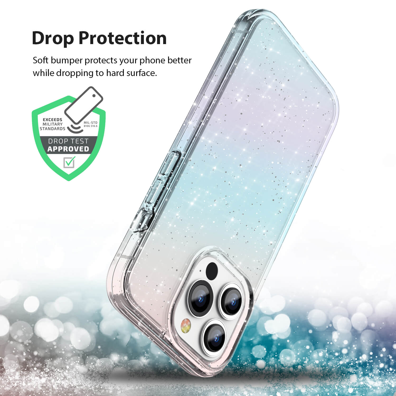 Tough On iPhone 13 Pro Max Case Glitter Iridescent