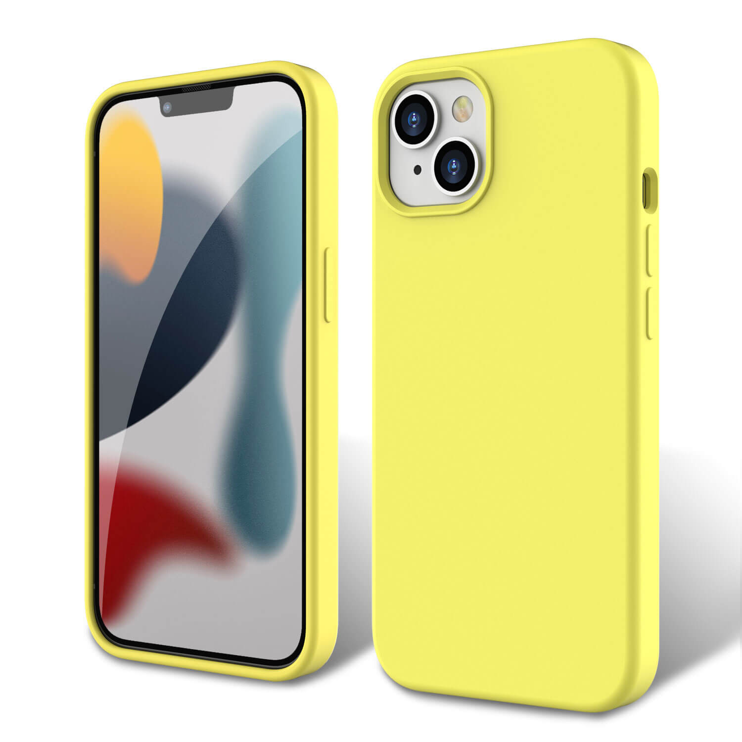 Tough On iPhone 13 Strong Liquid Silicon Case Yellow