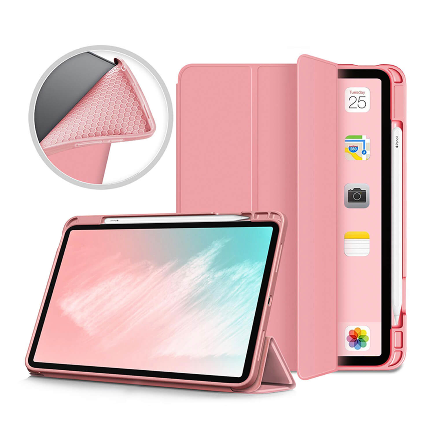 Tough On iPad Air 5 / Air 4 10.9” Case YW Smart Soft Pink