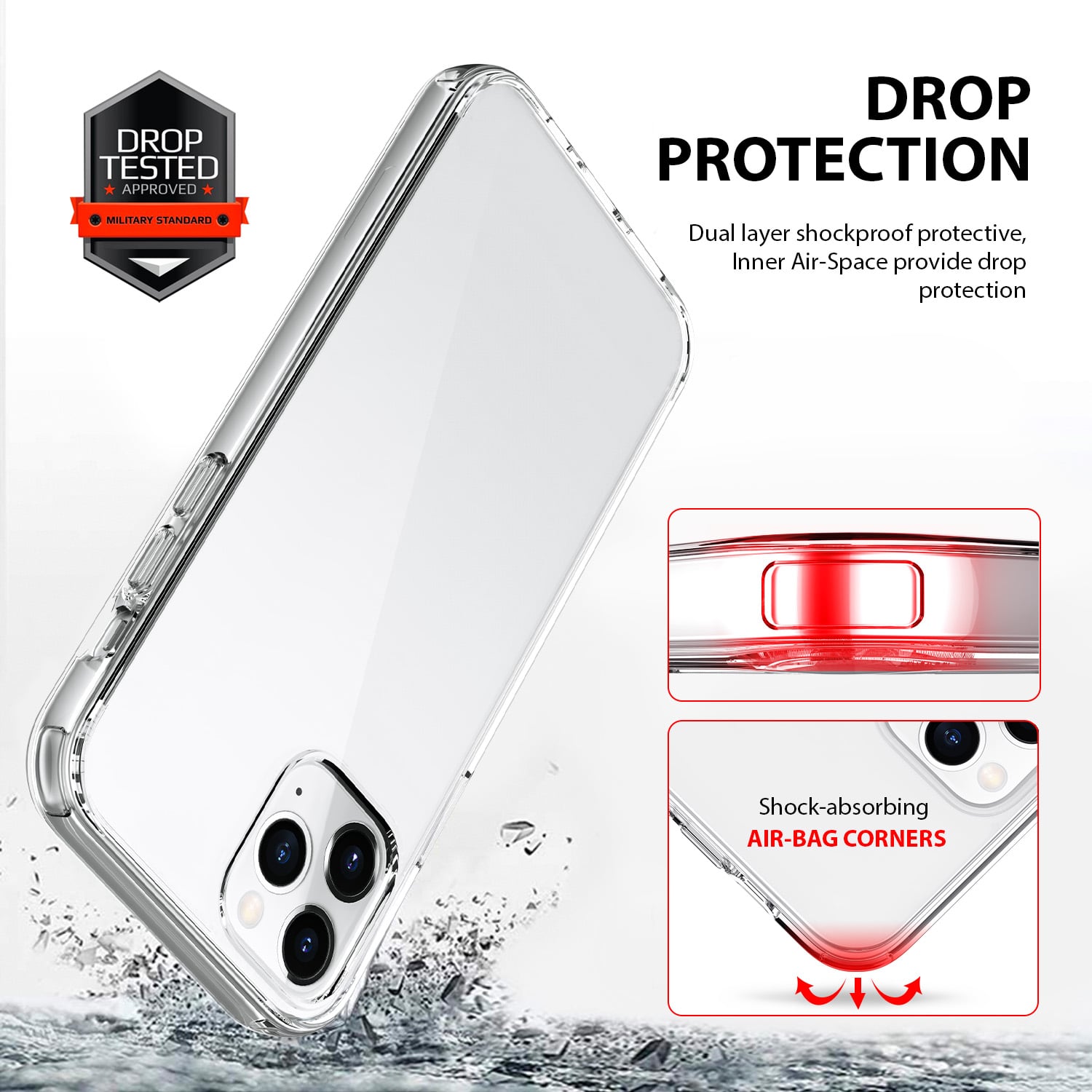 Tough On iPhone 12 / 12 Pro Case Tough Fusion Clear