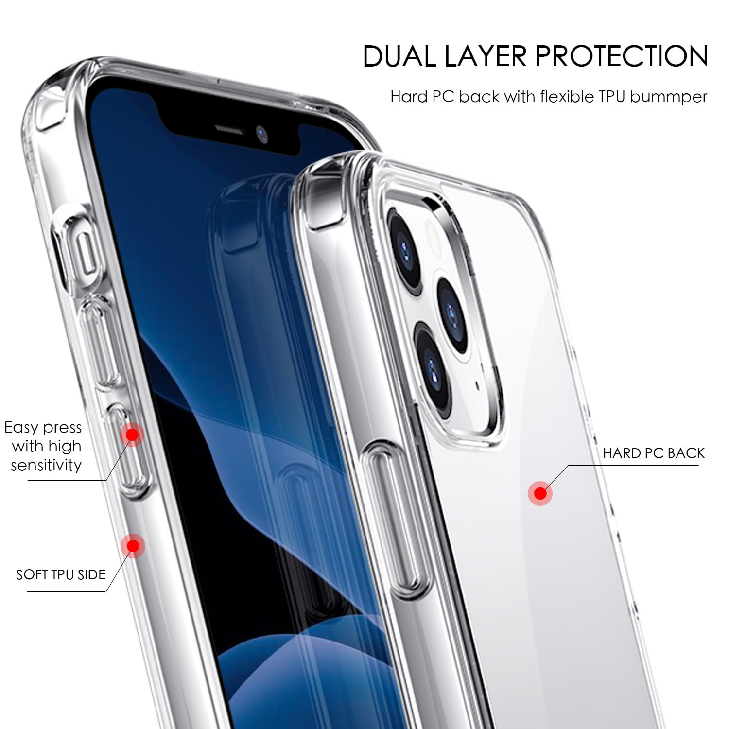 Tough On iPhone 12 / 12 Pro Case Tough Fusion Clear