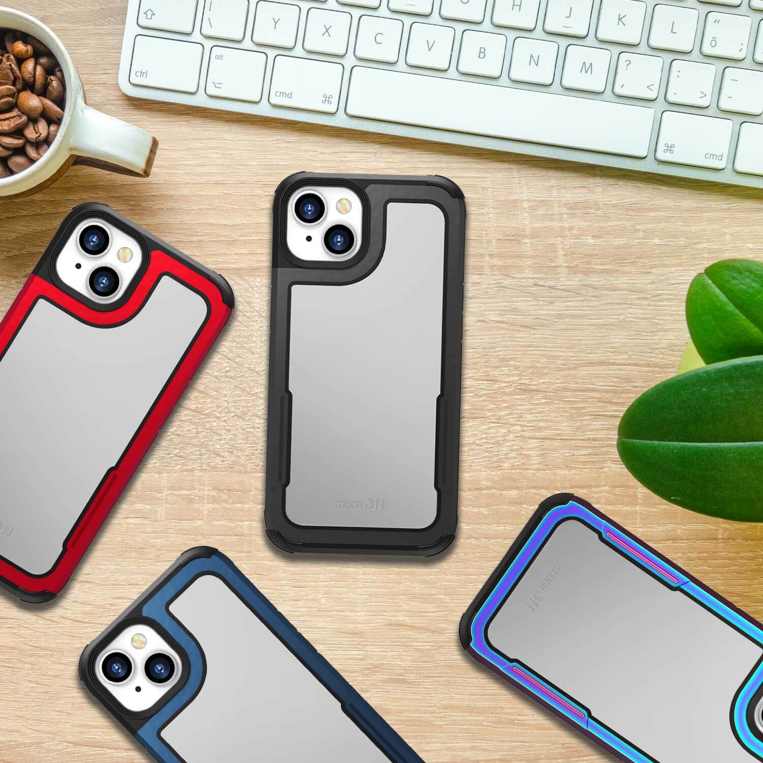 Tough On iPhone 13 Case Iron Shield Black