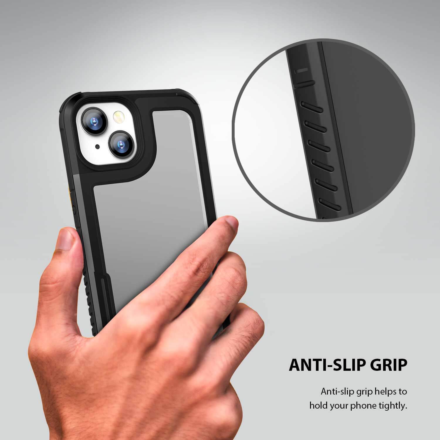 Tough On iPhone 13 Case Iron Shield Black