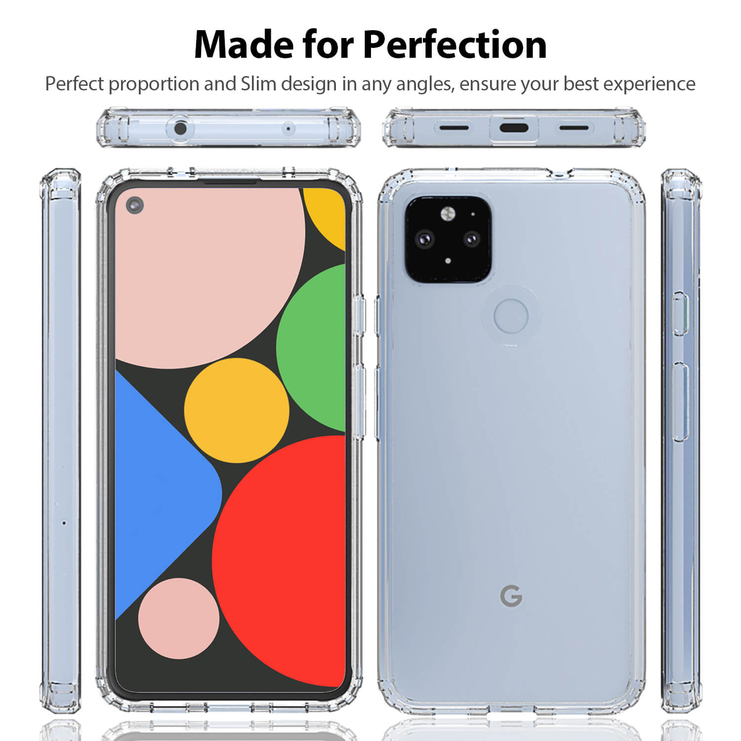 Tough On Google Pixel 4a 5G Case Slim Hybrid Clear