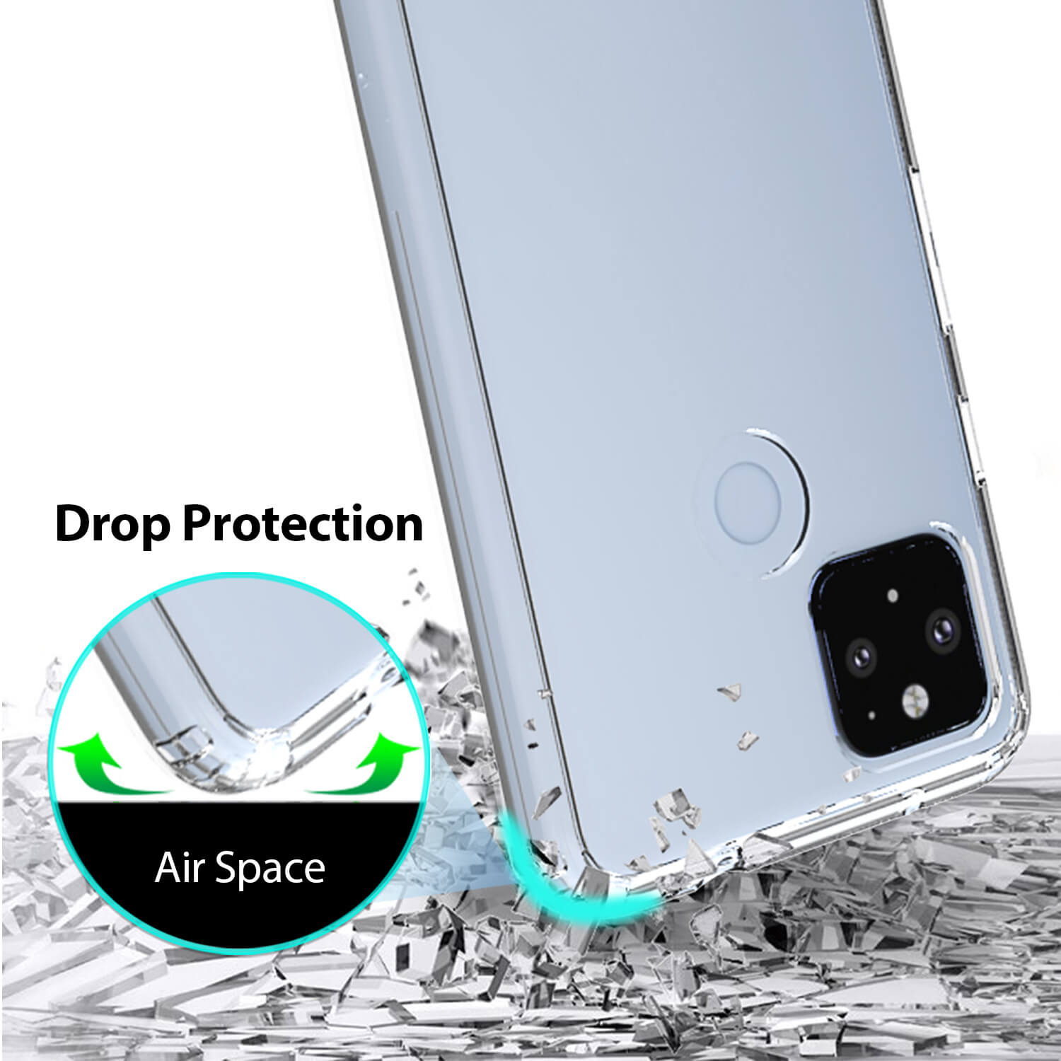 Tough On Google Pixel 4a 5G Case Slim Hybrid Clear