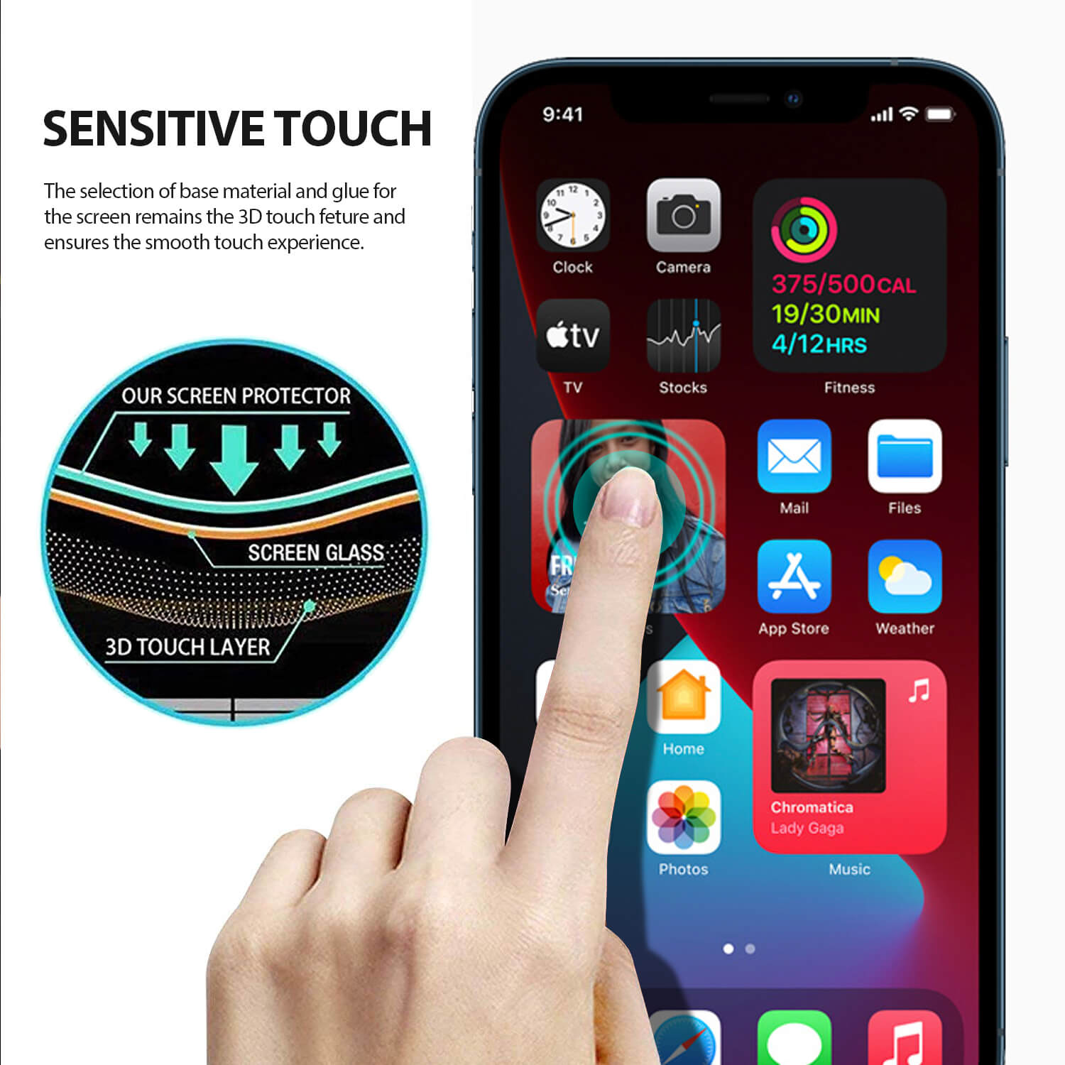 Tough On iPhone 12 Pro Max Privacy Screen Protector Full Glass