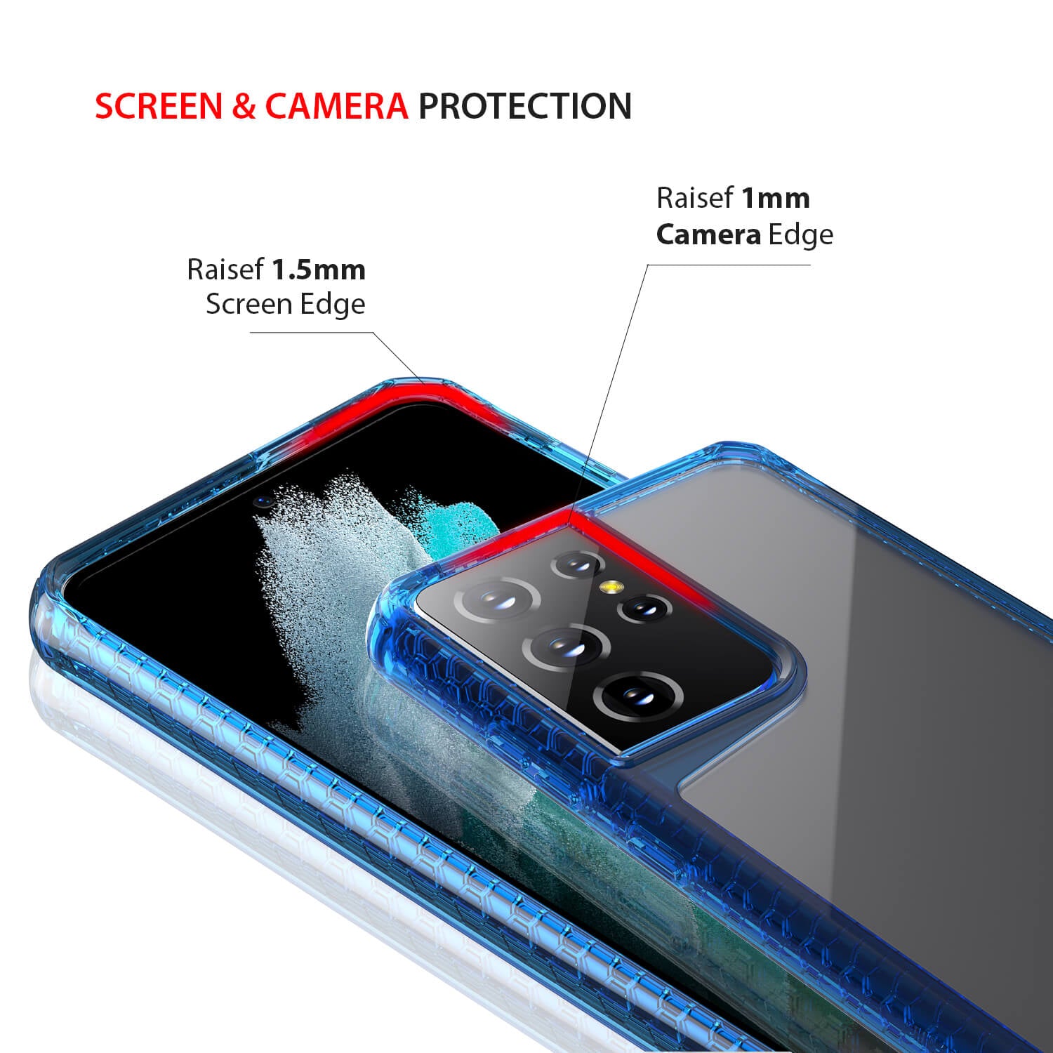 Tough On Samsung Galaxy S21 Ultra 5G Case Tough Air Blue