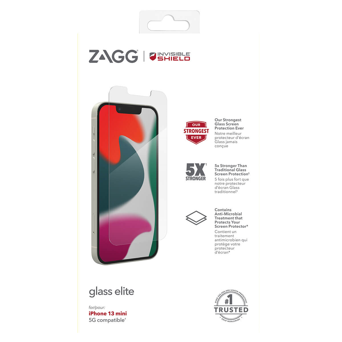Zagg InvisibleShield iPhone 13 Mini Screen Protector Glass Elite
