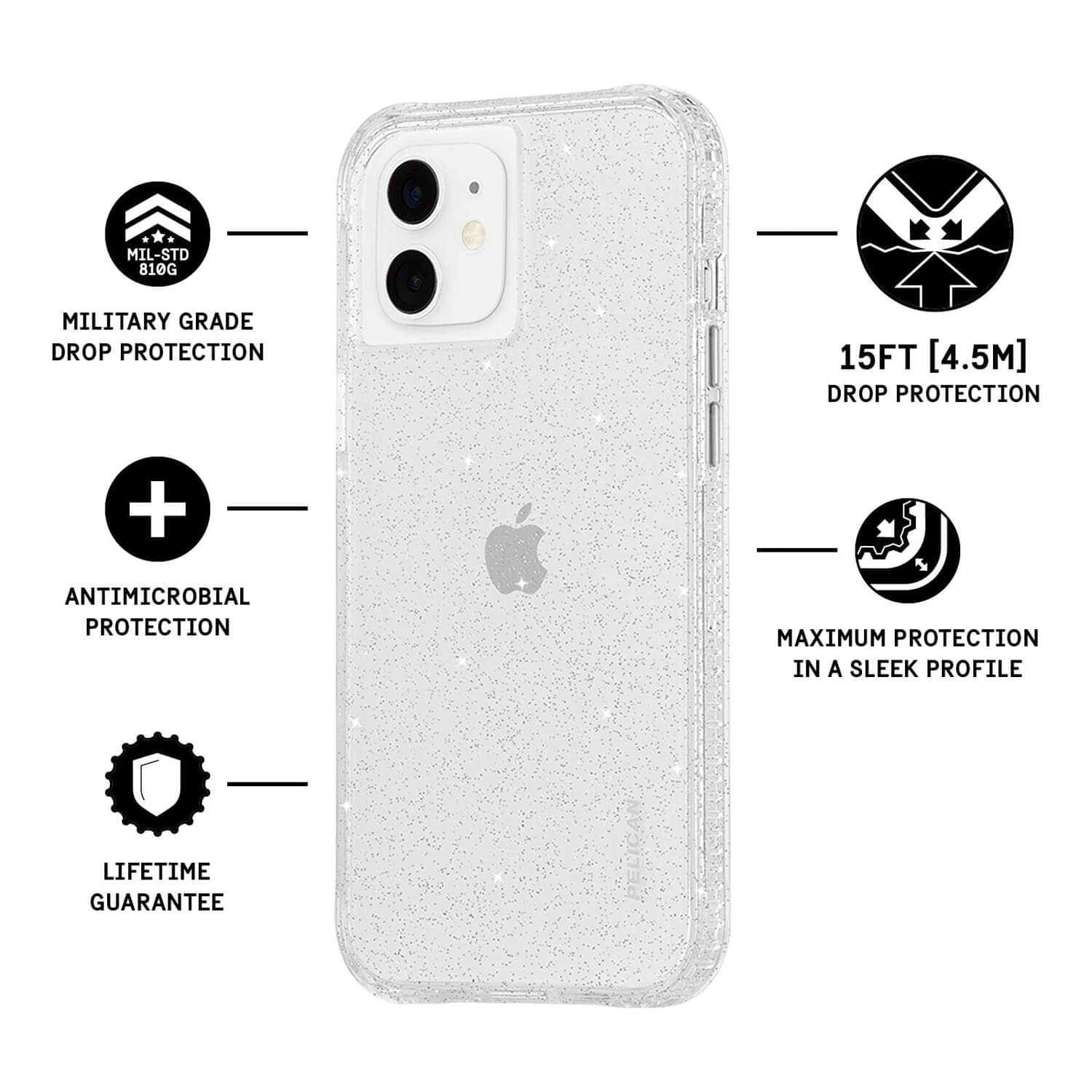 Pelican iPhone 13 Case Ranger Antimicrobial Sparkle
