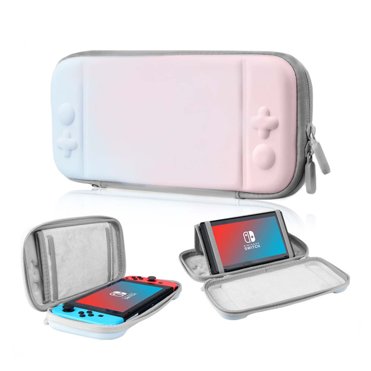 Nintendo Switch / Switch OLED Carry Bag Stand Blue-Pink